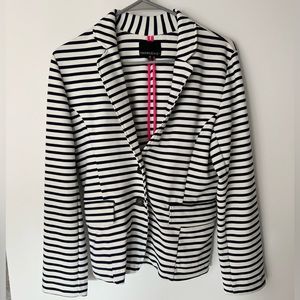 Cynthia Rowley Knit Striped Blazer Size Medium NWOT